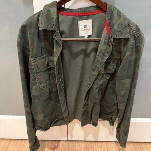 Sundry Camo Cropped Workshirt